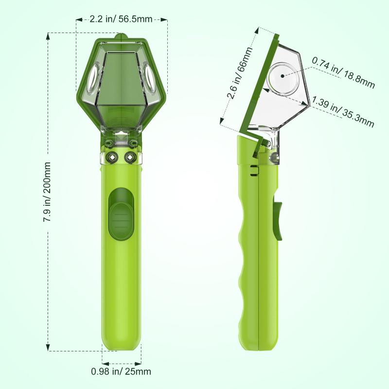 Kids Outdoor Education - 子供用昆虫観察拡大鏡ボックス、教育用虫取り器、2倍拡大鏡、屋外裏庭観察玩具