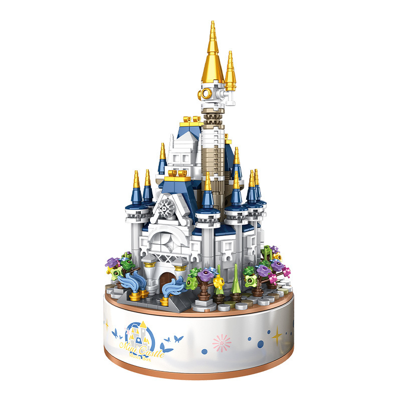 Kids Education Park - クリエイティブオルゴールビルディングブロック遊園地おとぎ話の城建設レンガモデルセット教育玩具子供のためのギフト