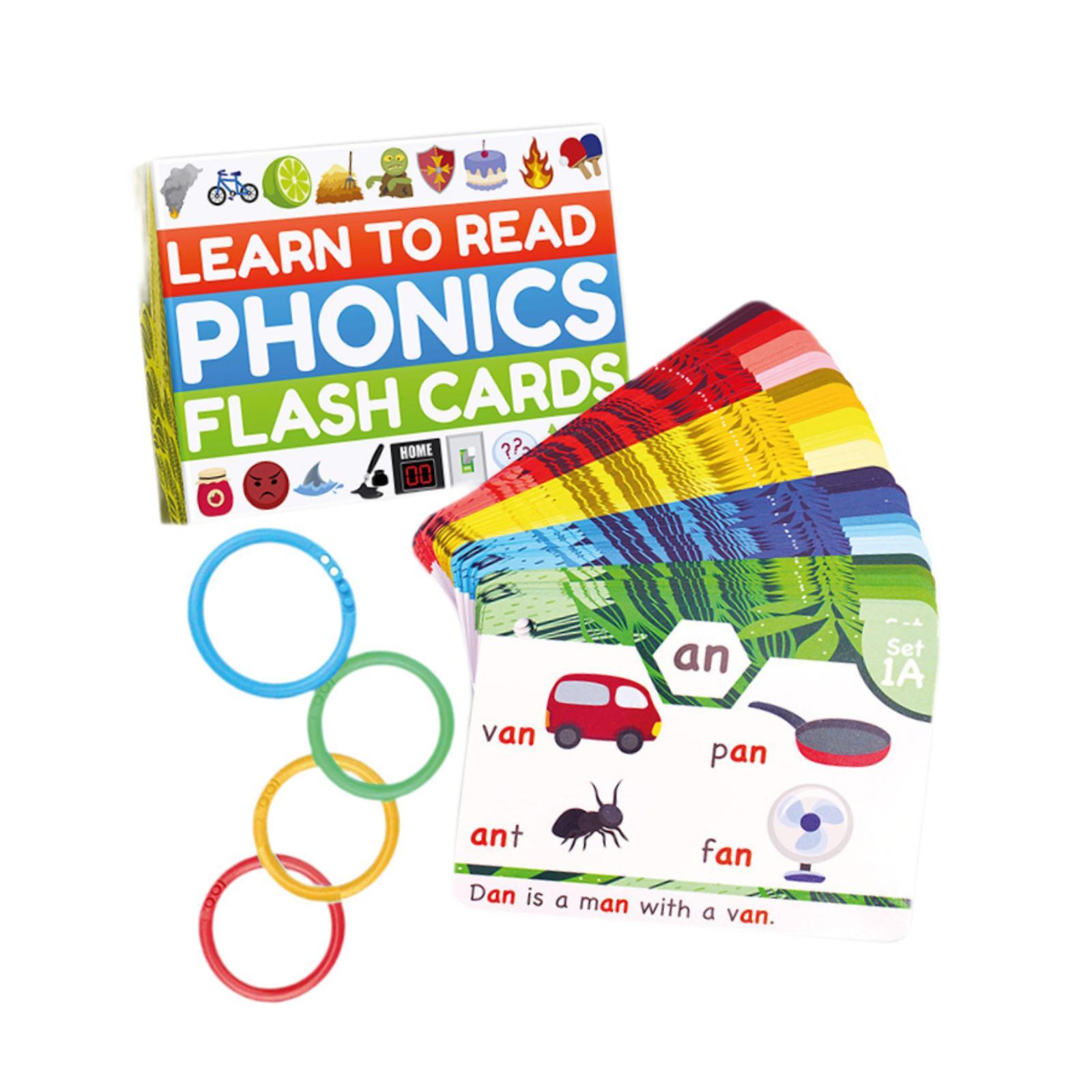 Phonics Card Game - フォニックスゲーム視覚語彙フラッシュカード、未就学児、幼稚園、1年生、2年生、3年生、1～6歳の男の子と女の子、4～8歳の子供向け