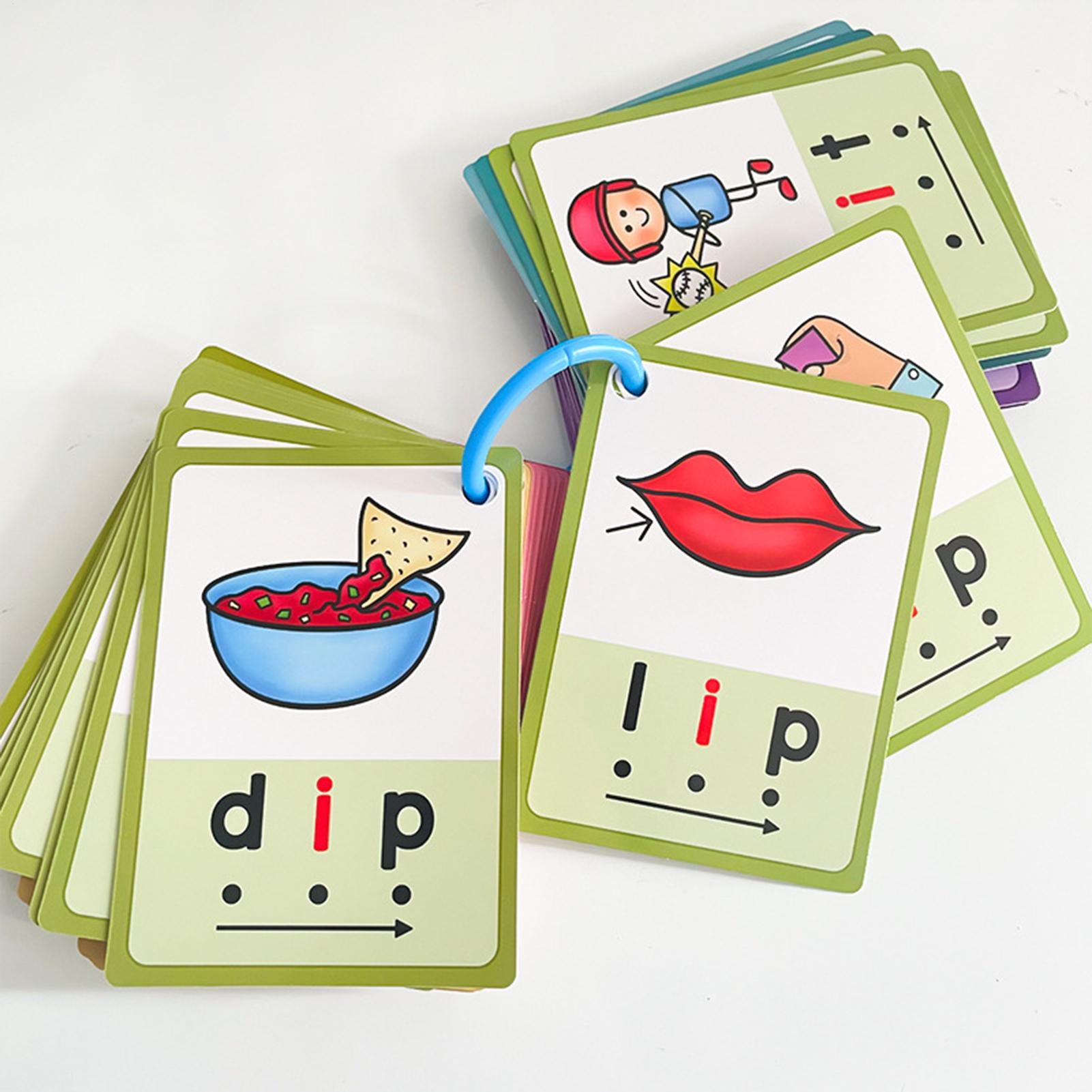 Phonics Card Game - 幼稚園フラッシュカード 70枚 ワードフラッシュカード フォニックスゲーム 幼児教育 学習パズル