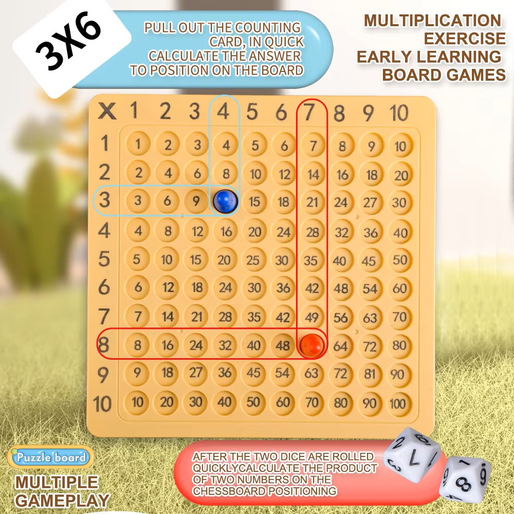 Kids Education Table - 99 乗算ボードモンテッソーリ算数おもちゃ九九表数学学習カウント教材子供のための学習ギフト