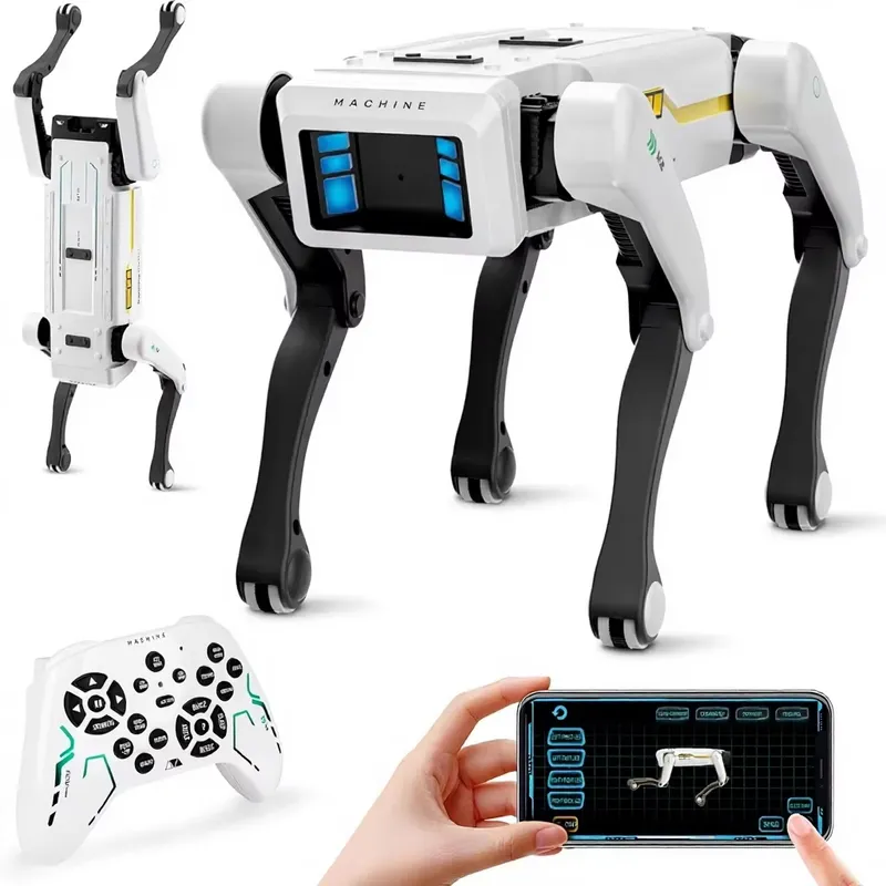 Kids Education App Free - スマートロボット犬インタラクティブSTEM玩具音声制御30アクションAPPプログラミング耐久性のある教育用ギフト6歳以上の子供向け