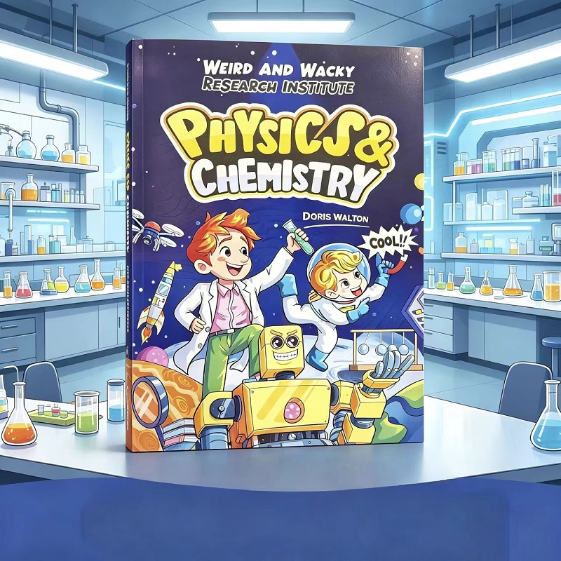 Kids Education Book - 子供向け早期学習科学コミックブック、男の子と女の子のための初等自然物理化学教育読み物