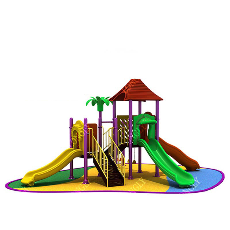Kids Education Park - スタイリッシュなプラスチック製商業用屋外滑り台、子供用、庭、学校、住宅地、遊園地、教育施設向け