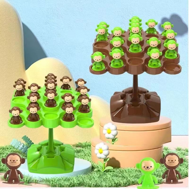 Kids Educational Songs - モンキーバランスツリーフォーカスバランストレーニング子供のおもちゃ折りたたみ音楽シリーズ親子インタラクティブボードゲーム