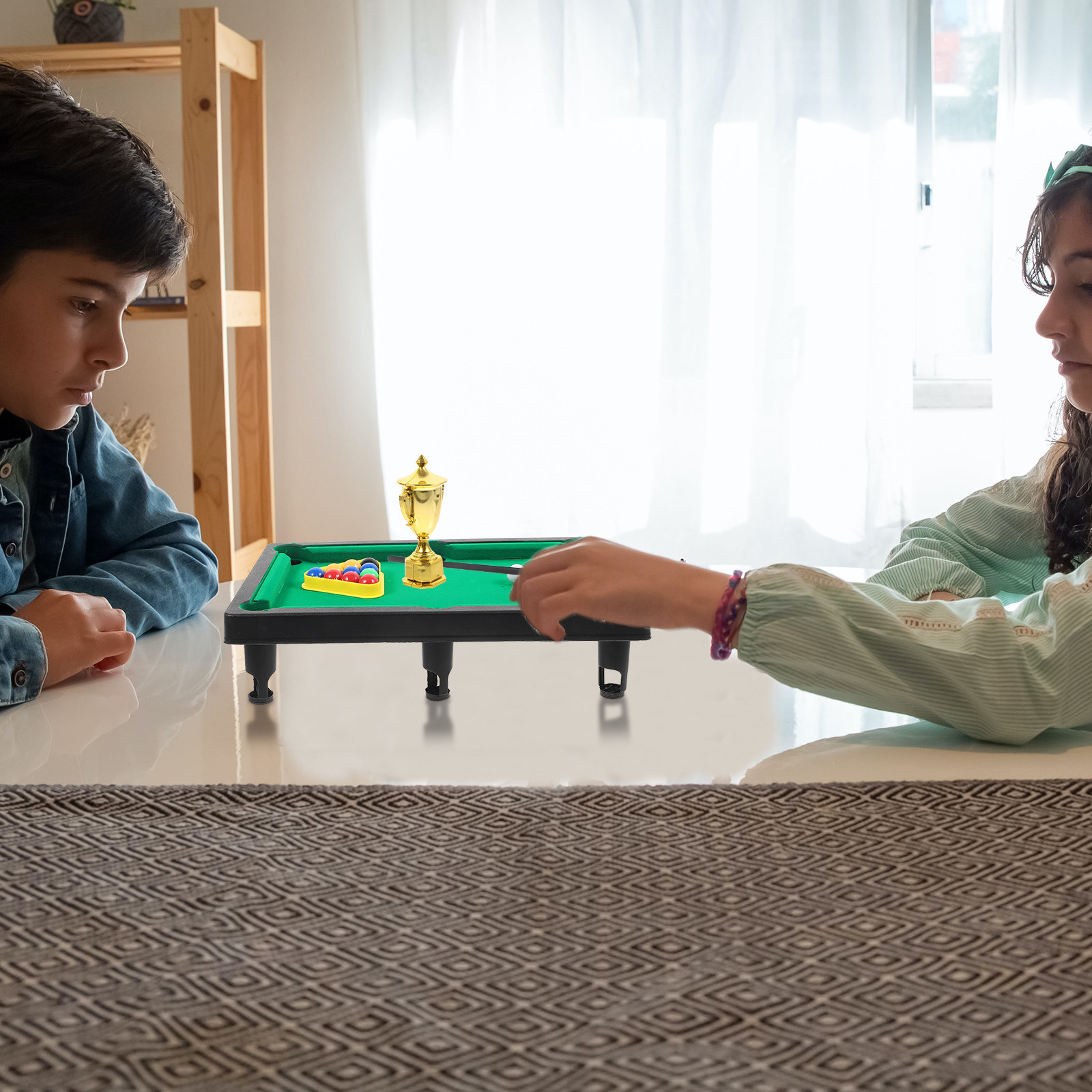 Kids Education Table - 親子向けミニプールボールテーブル デスクトップゲーム ポータブル教育玩具 子供向け手と目の協調性を養うファミリープレイセット