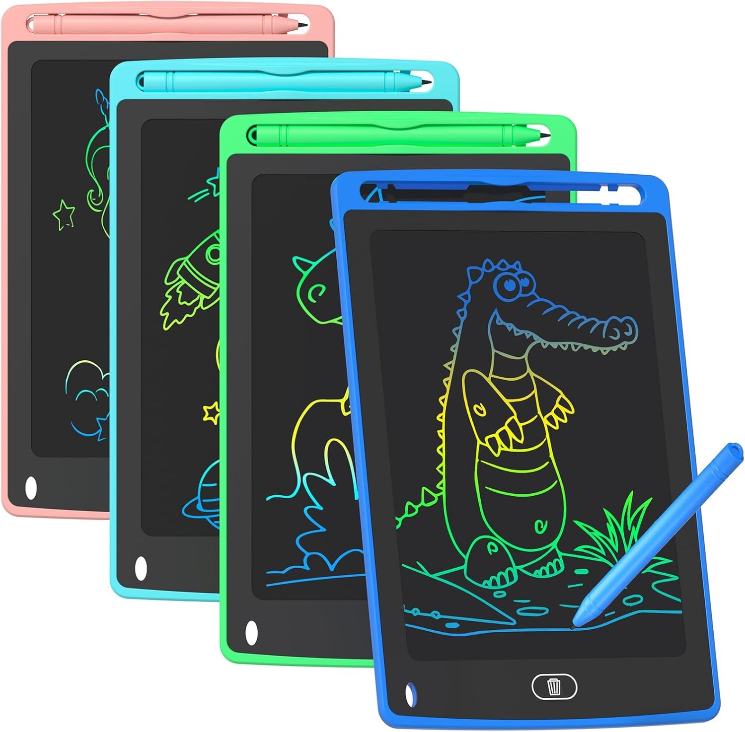 Kids Education Yes - 子供用LCDライティングタブレット、8.5インチカラフルな落書きボード描画タブレット、教育学習玩具、男の子と女の子への誕生日プレゼント