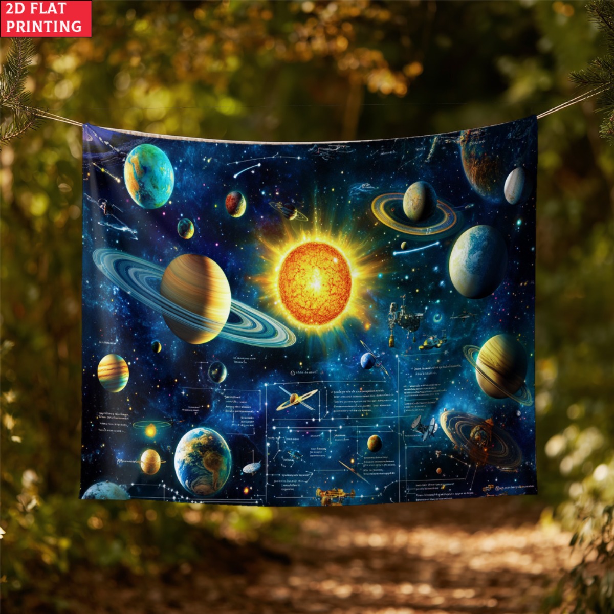 額縁なし 太陽系惑星タペストリー 宇宙科学教育用ウォールアー - Kids Education Room のレビューと価格