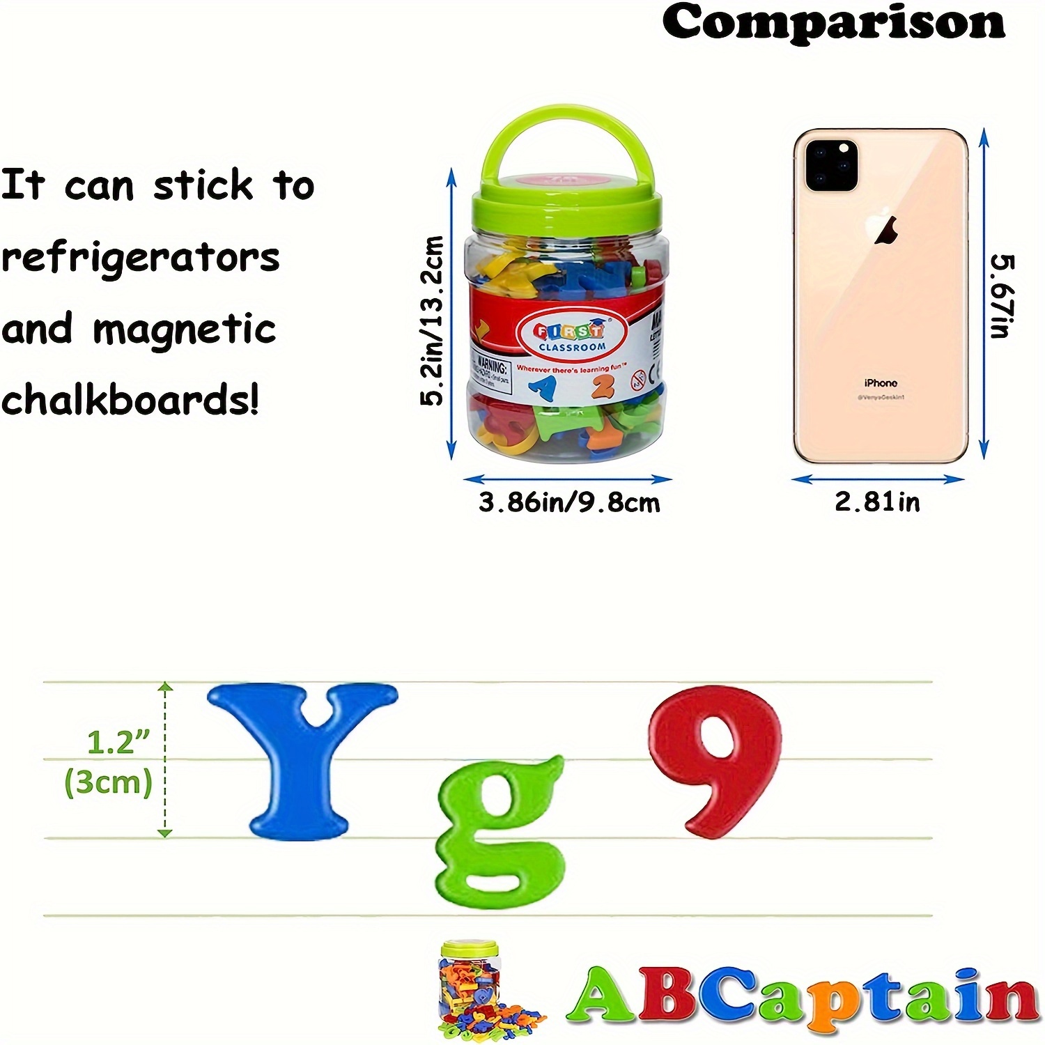 78個の磁気文字数字アルファベット、カラフルなABC 123 - Kids Education Alphabet Numbers のレビューと価格