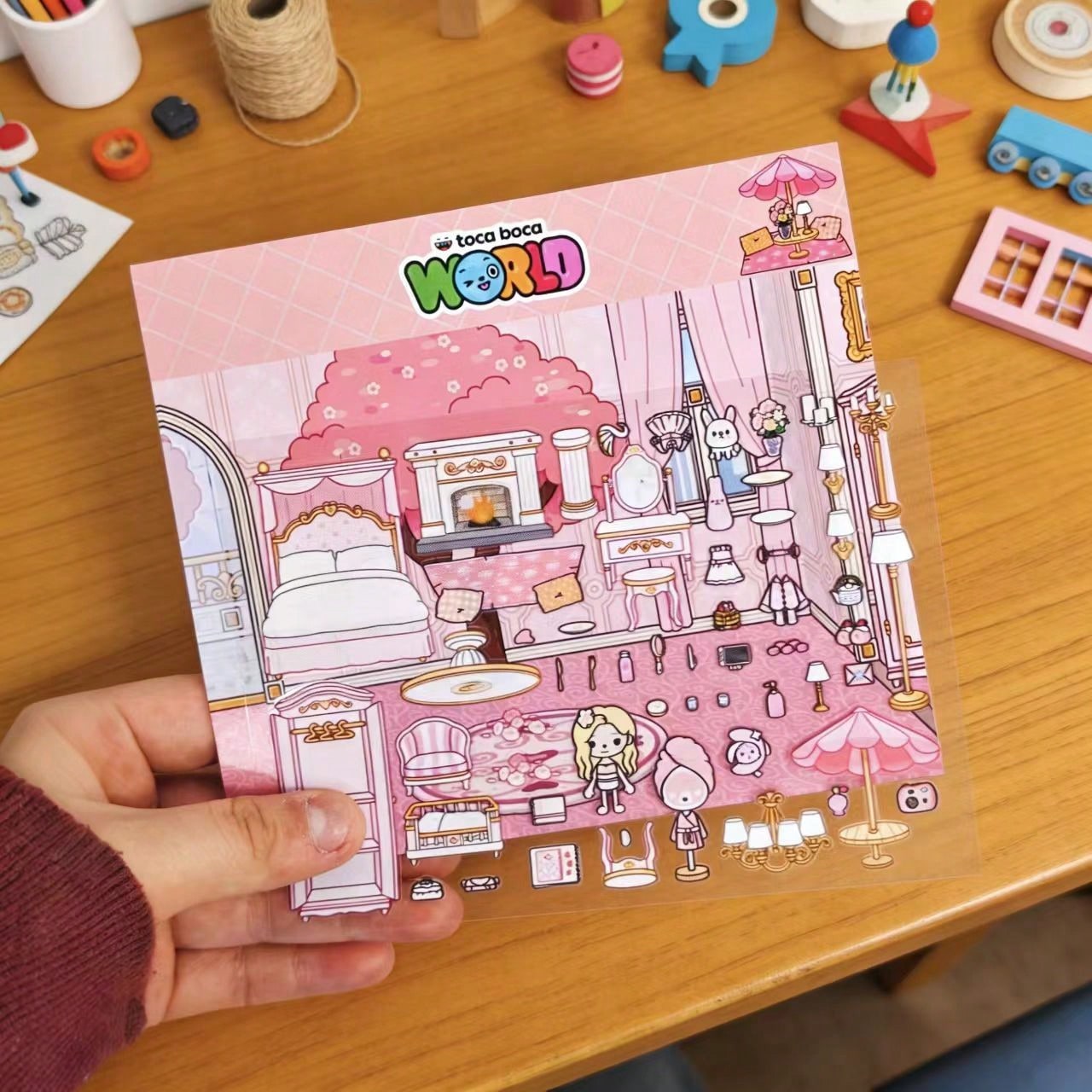 ピンクの桜の木ホテルの部屋DIYキッズクラフトステッカーキッ - Kids Education Room のレビューと価格