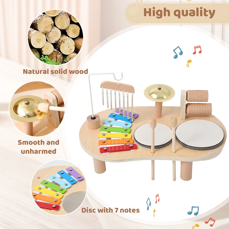 LazyChild 子供用教育玩具 木製オルゴール ベビーパ - Kids Education Table のレビューと価格