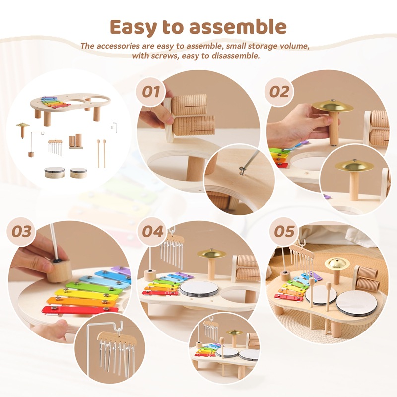 LazyChild 子供用教育玩具 木製オルゴール ベビーパ - Kids Education Table のレビューと価格