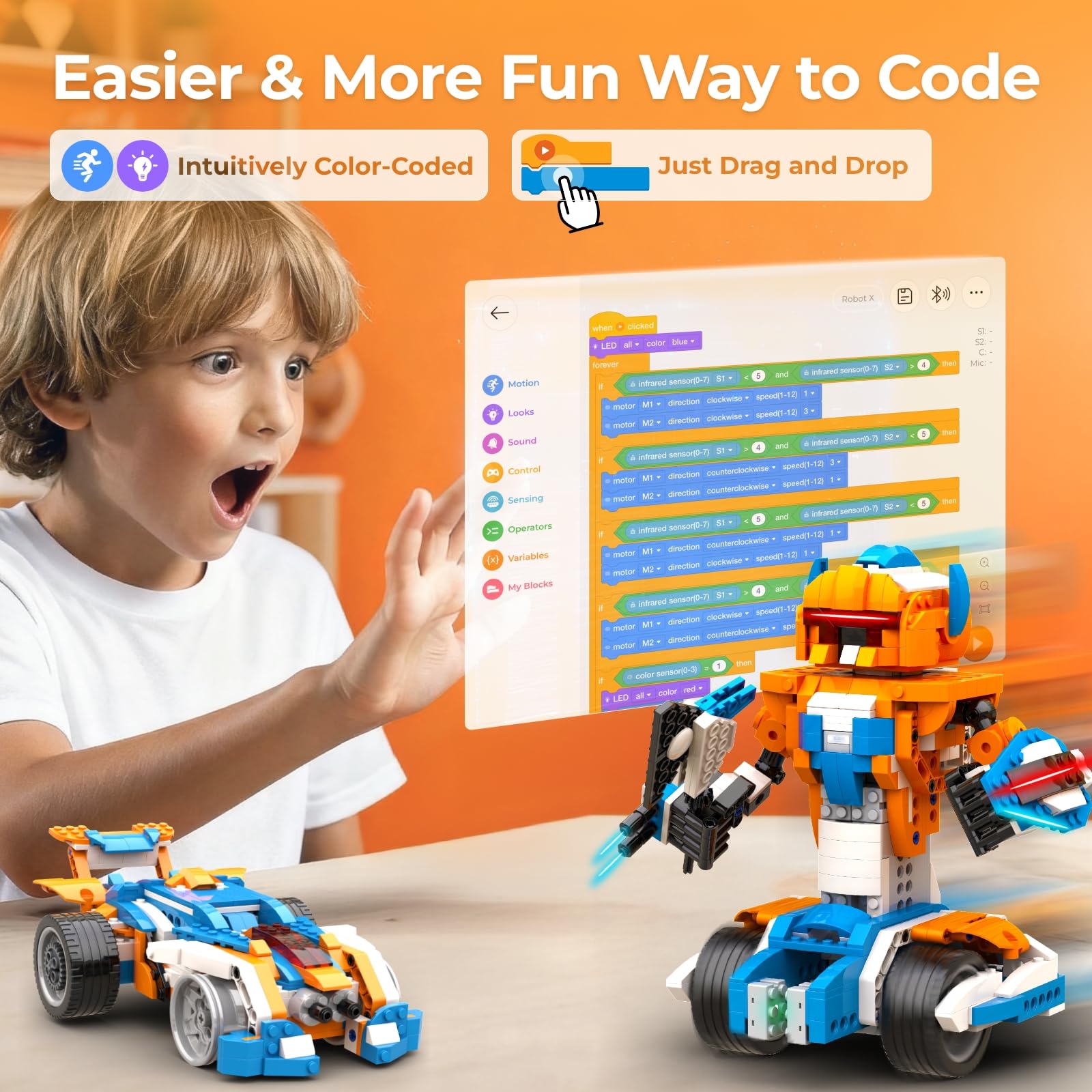 Apitor ロボット X 組み立てキット 12-in-1  - Kids Education App Free のレビューと価格