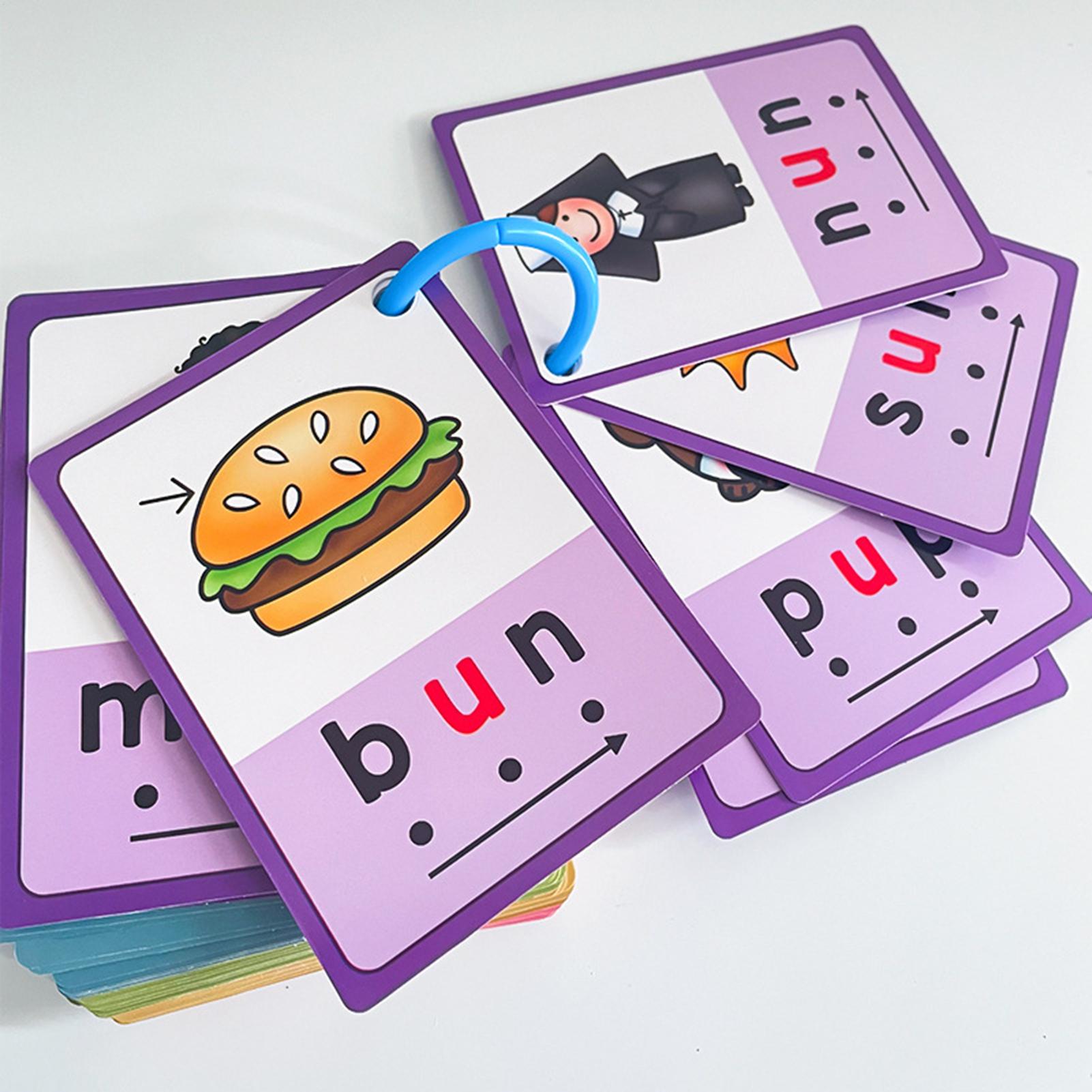 幼稚園フラッシュカード 70枚 ワードフラッシュカード フォ - Phonics Card Game のレビューと価格