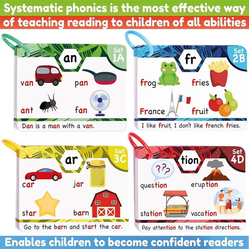 ROSQ フォニックス サイト ワード フラッシュ カード  - Phonics Card Game のレビューと価格