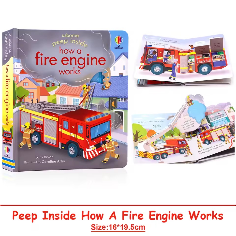 Usborne ピープインサイド 消防車の仕組みを知る 3D - Kids Education Book のレビューと価格