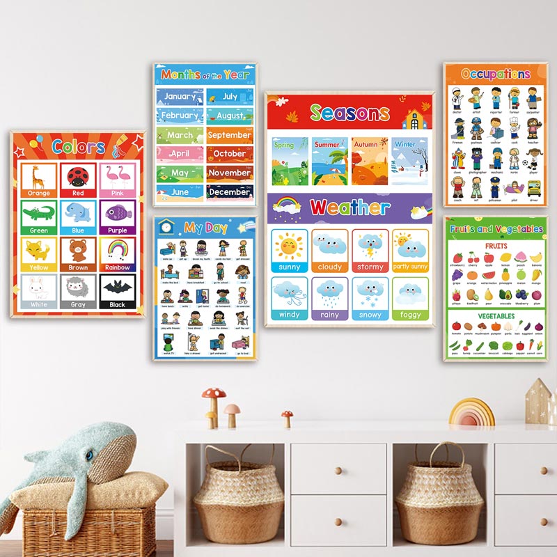 1pc フレームレス、保育園子供教育キャンバス絵画アルファベ - Kids Education Alphabet Numbers のレビューと価格