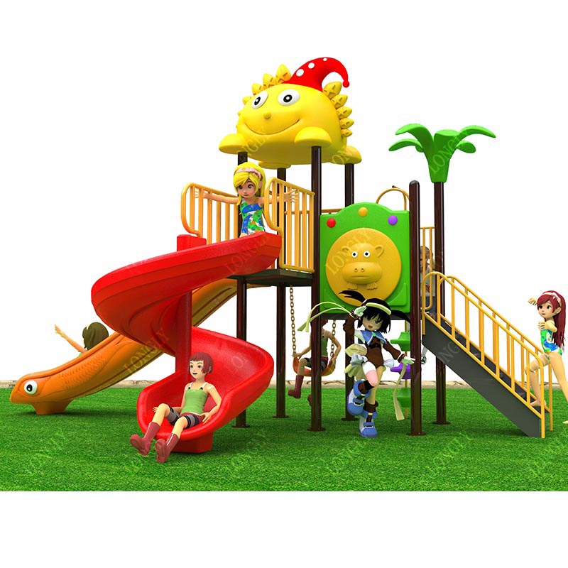 業務用プラスチック製滑り台 450x270x280cm 子供 - Kids Education Park のレビューと価格