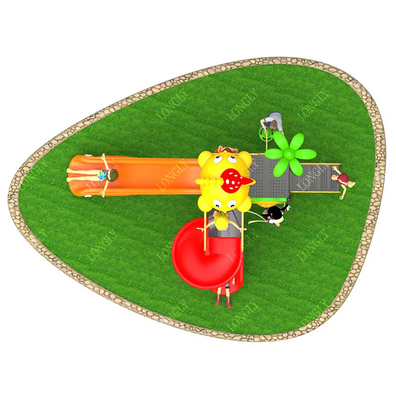 業務用プラスチック製滑り台 450x270x280cm 子供 - Kids Education Park のレビューと価格