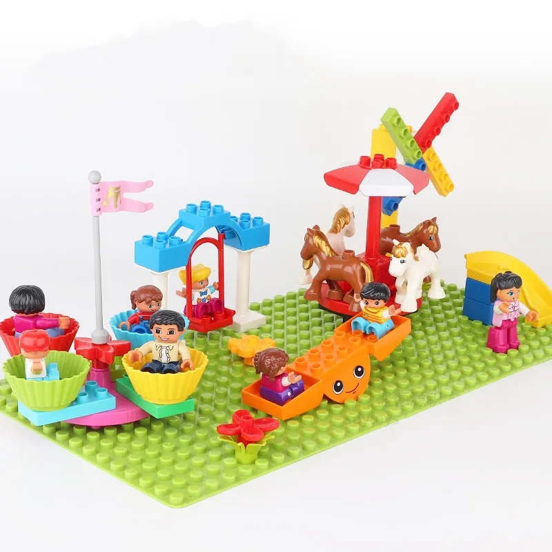 ビッグビルディングブロック互換性スライドスイングシーソー公園 - Kids Education Park のレビューと価格
