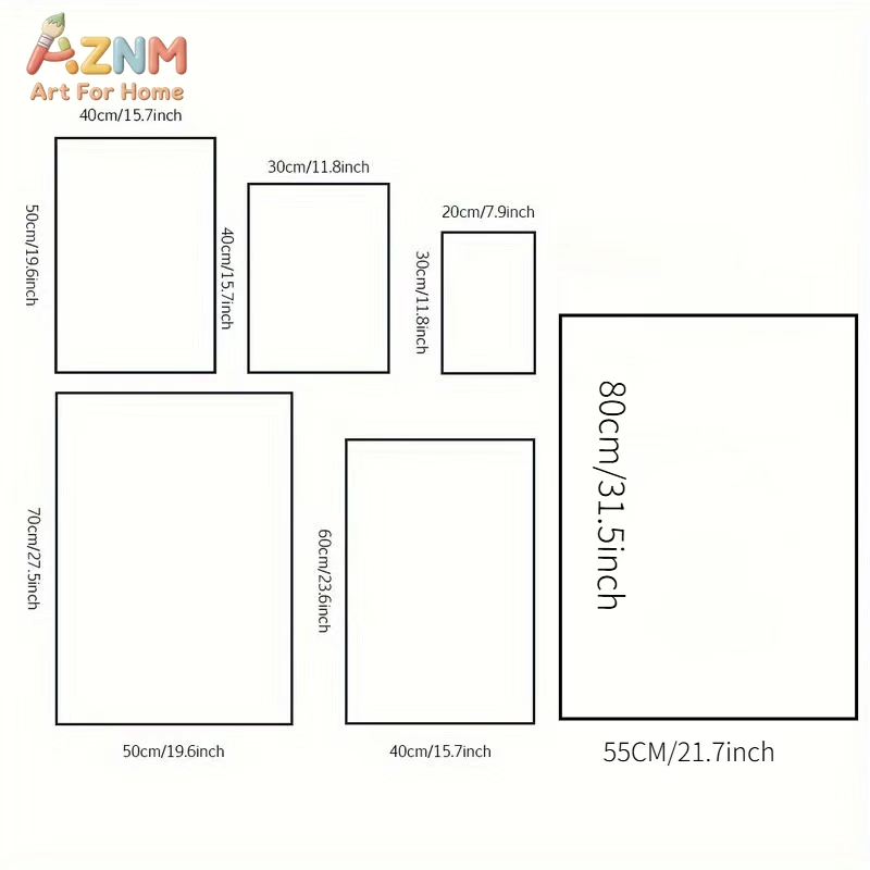 AZNM 教育用アルファベット数字フレームレスキャンバスウォ - Kids Education Alphabet Numbers のレビューと価格