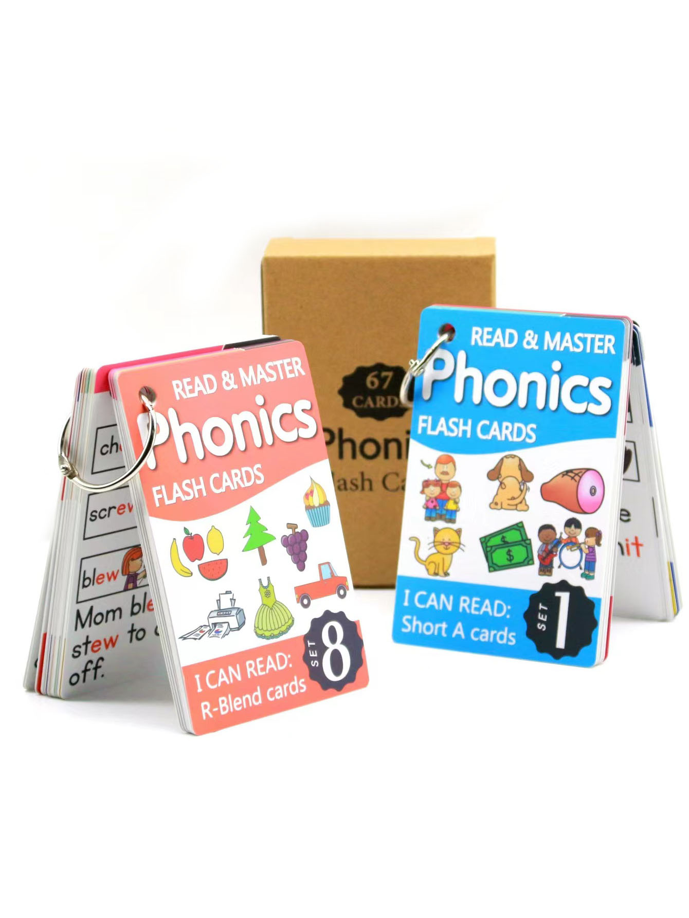 英語の言語学習カード、教育用モンテッソーリ、ドカリゲーム、c - Phonics Card Game のレビューと価格