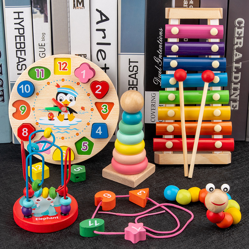 モンテッソーリ赤ちゃんのおもちゃ子供 3D 木製パズル早期学 - Kids Educational Songs のレビューと価格
