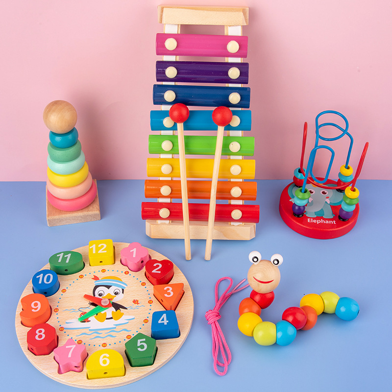 モンテッソーリ赤ちゃんのおもちゃ子供 3D 木製パズル早期学 - Kids Educational Songs のレビューと価格