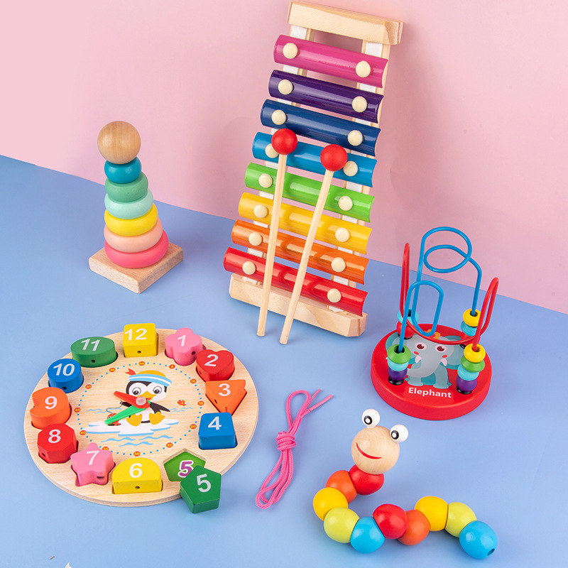 モンテッソーリ赤ちゃんのおもちゃ子供 3D 木製パズル早期学 - Kids Educational Songs のレビューと価格