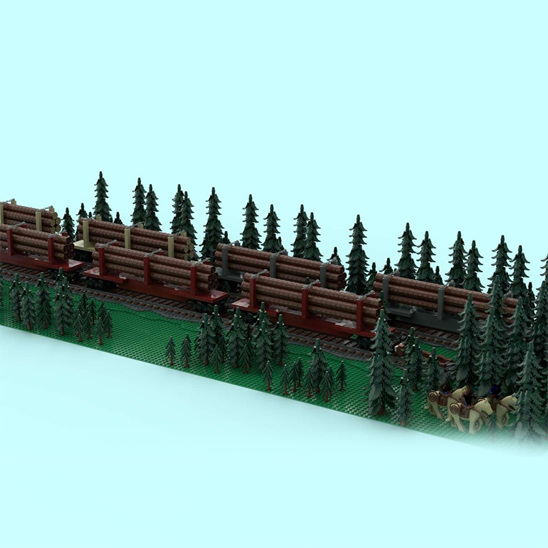 224 個 MOC スケルトンログトレインカー都市列車モデル - Kids Education Login のレビューと価格