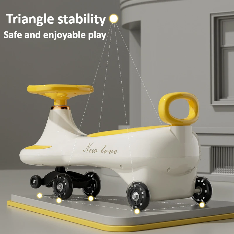 かわいい子供用スイングウィグルカー、転倒防止ユニバーサルホイ - Kids Educational Songs のレビューと価格