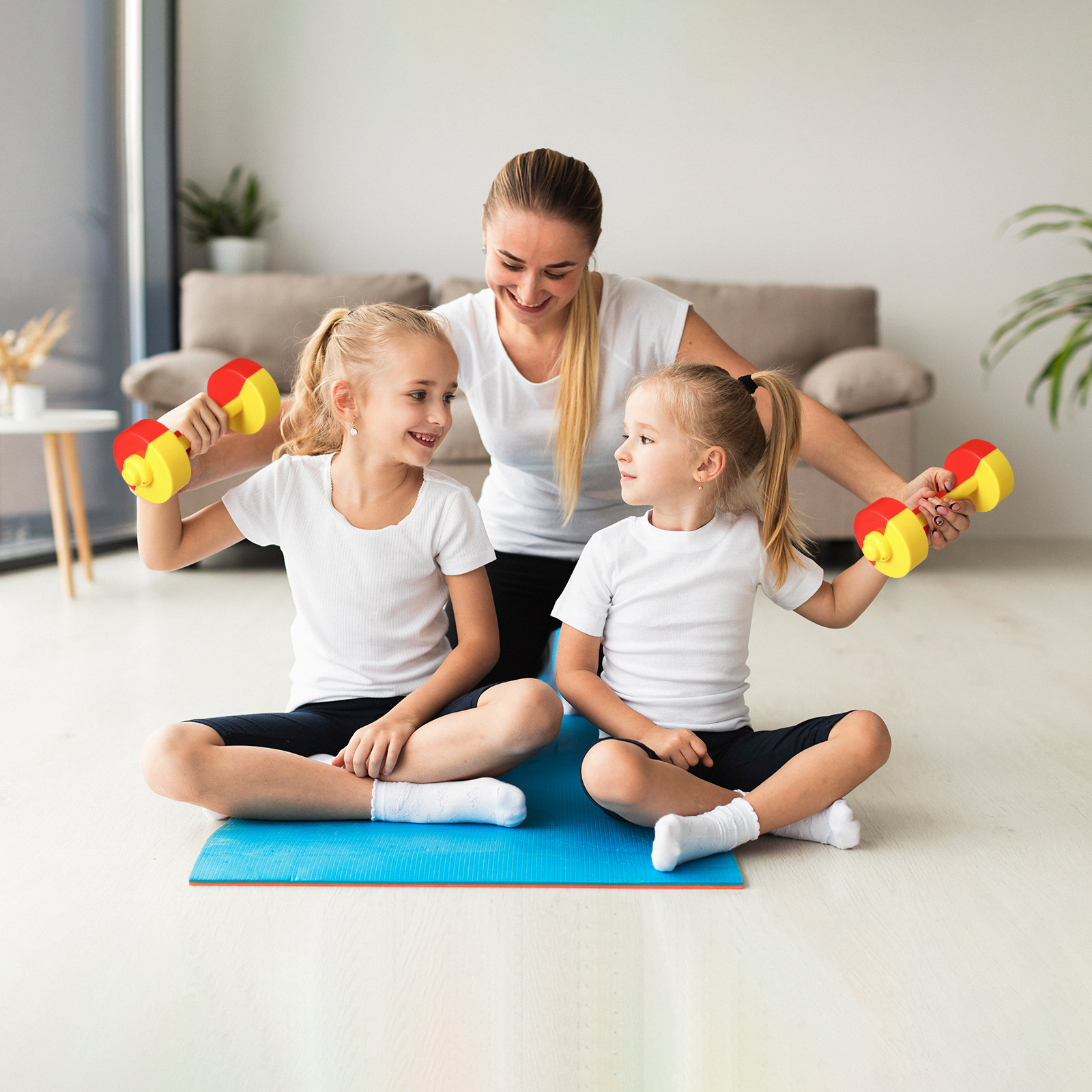 1 ペア子供用プラスチックダンベルバーベル子供フィットネス小 - Kids Early Education のレビューと価格