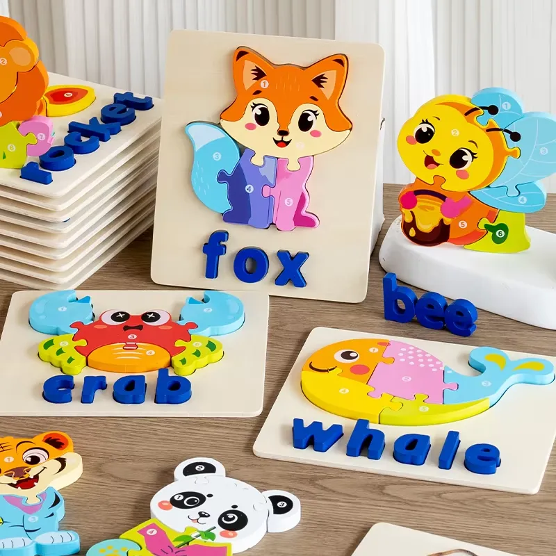 3D動物交通パズル スペルアルファベット学習ブロックボードゲ - Kids Early Education のレビューと価格