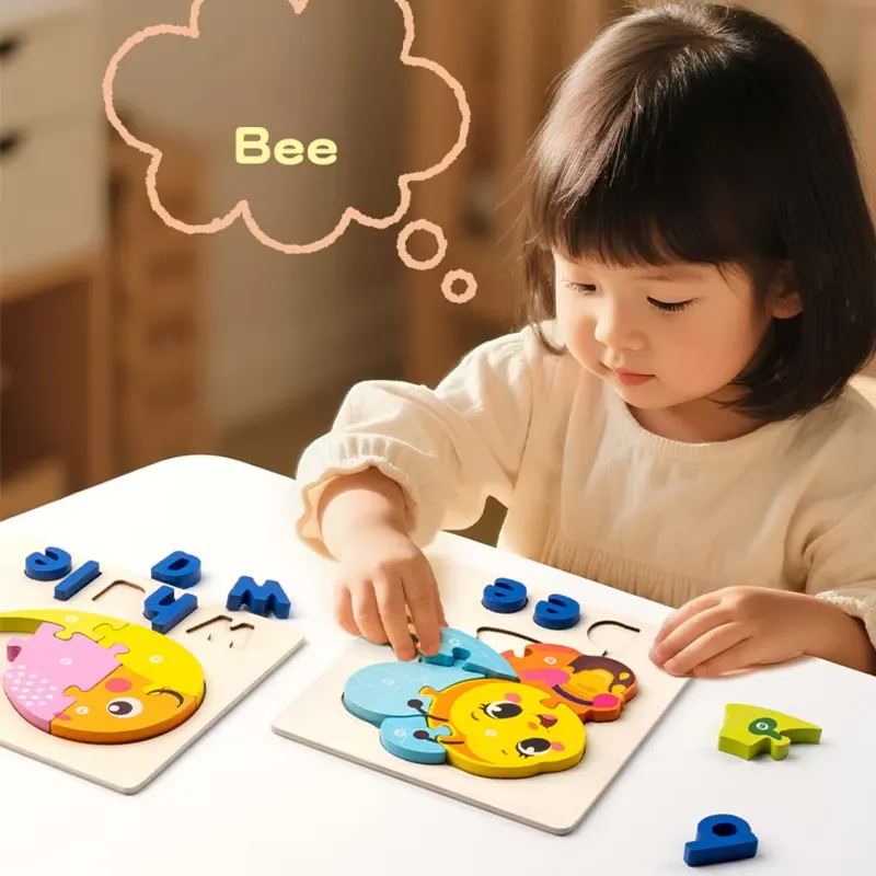 3D動物交通パズル スペルアルファベット学習ブロックボードゲ - Kids Early Education のレビューと価格