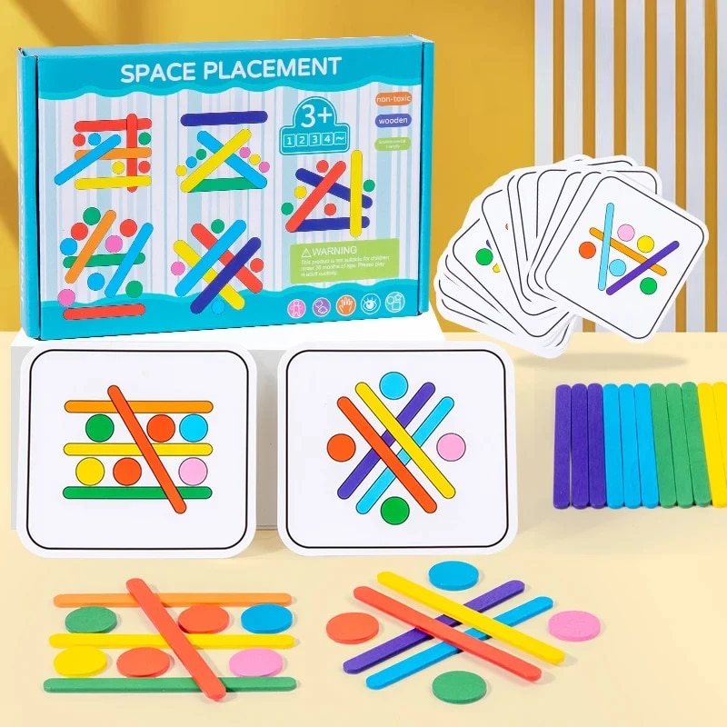 子供レインボースティック思考パズル木製 DIY アイスクリー - Kids Education Table のレビューと価格