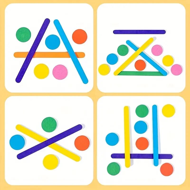 子供レインボースティック思考パズル木製 DIY アイスクリー - Kids Education Table のレビューと価格