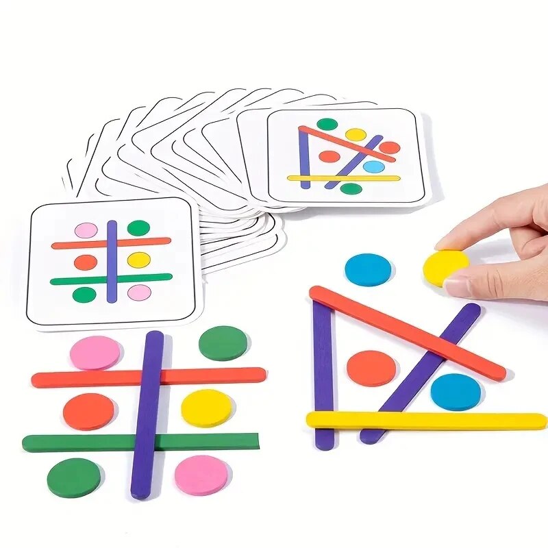 子供レインボースティック思考パズル木製 DIY アイスクリー - Kids Education Table のレビューと価格