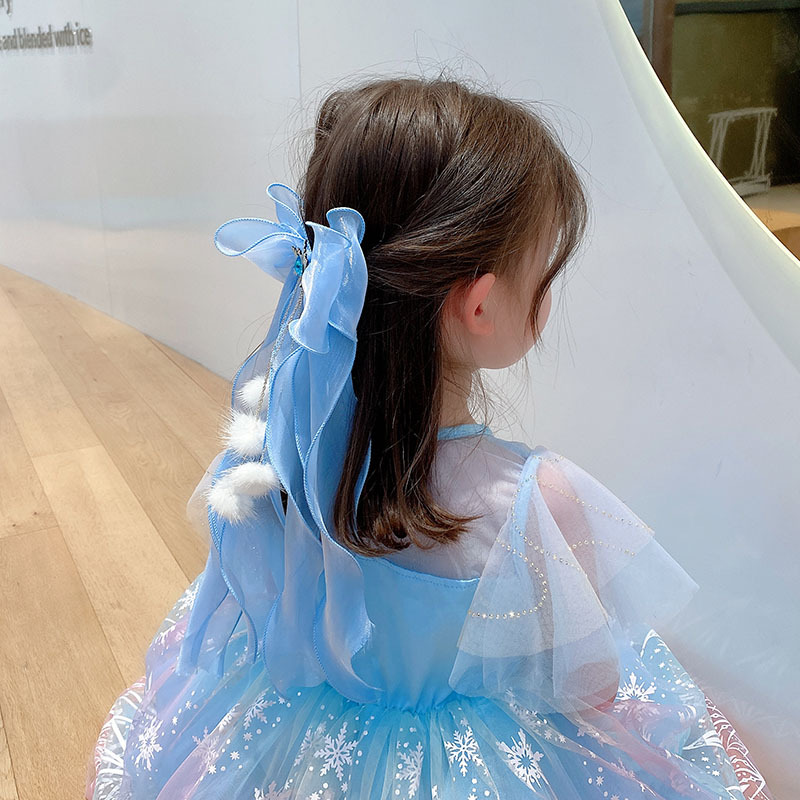 プリンセスポンポンヘアピンビッグブルー弓ヘアクリップ子供のた - Kids Education School のレビューと価格