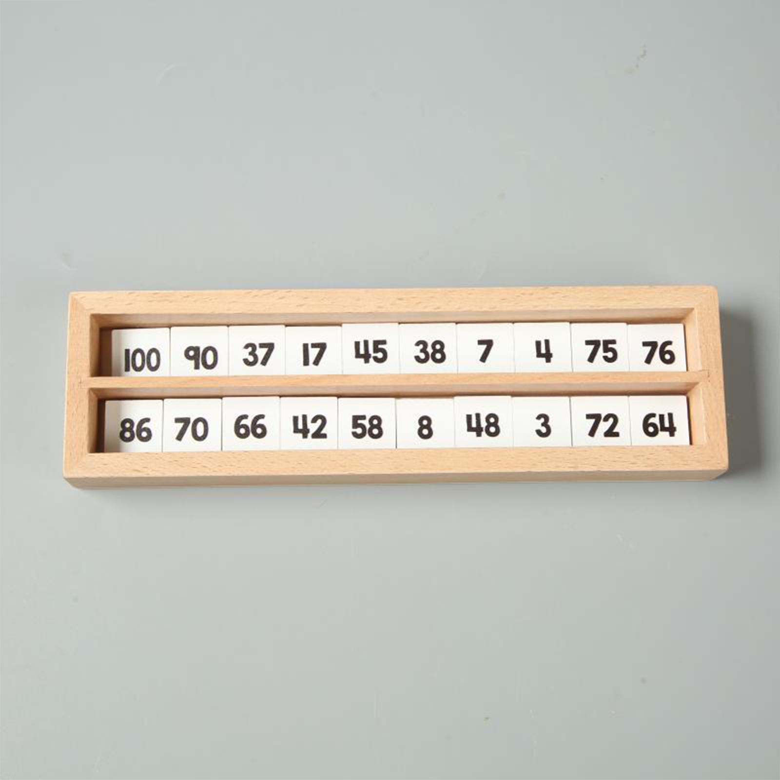 木製1-100数字ボード開発玩具 木製数字計算トレイ 3歳  - Kids Education Table のレビューと価格