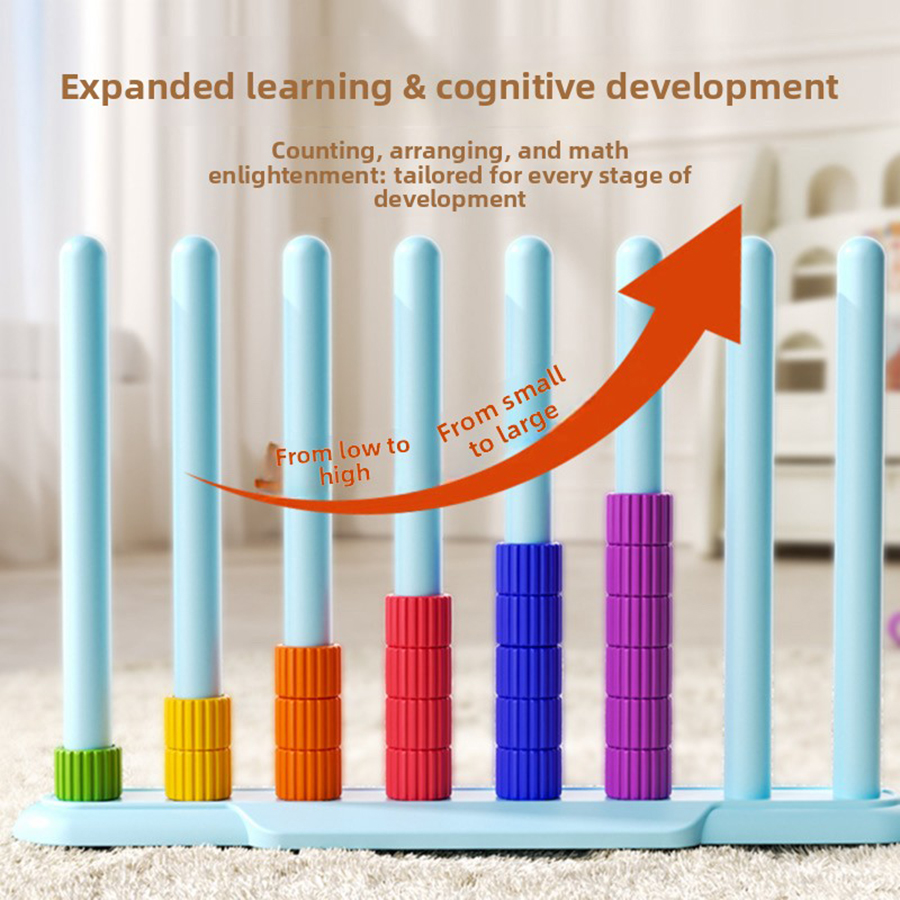 1セット-スタッキングレインボーリング教育玩具、色認識分類、 - Kids Educational Songs のレビューと価格