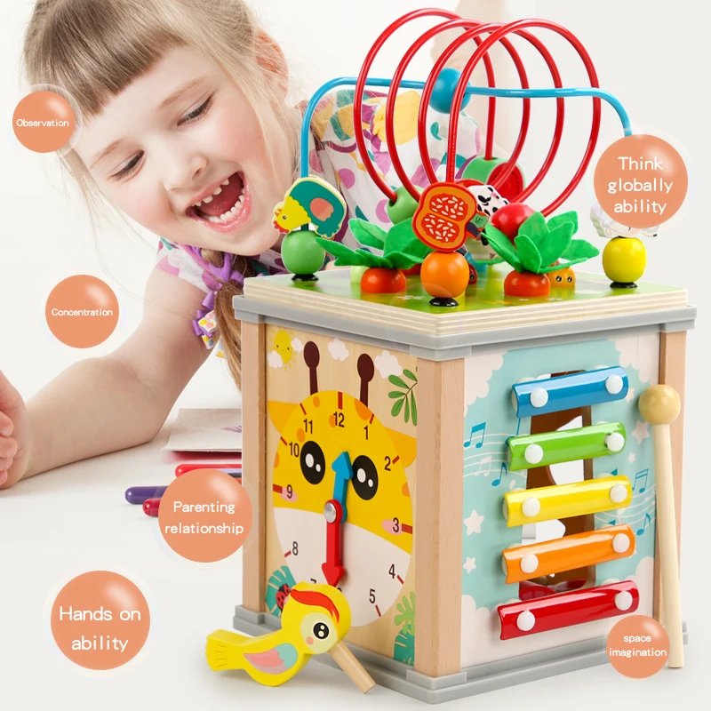 モンテッソーリ木製子供用おもちゃ多機能ビーズ宝箱就学前幼児用 - Kids Early Education のレビューと価格