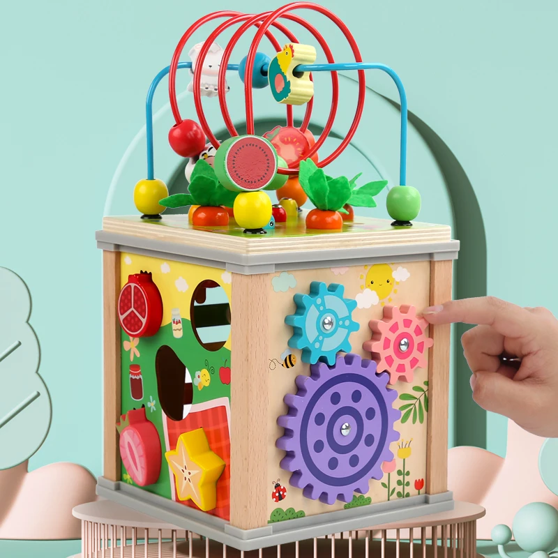 モンテッソーリ木製子供用おもちゃ多機能ビーズ宝箱就学前幼児用 - Kids Early Education のレビューと価格