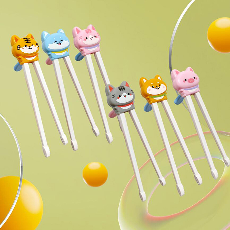 動物漫画の赤ちゃんや子供向け学習用箸; かわいい猫のデザイン - Kids Education School のレビューと価格