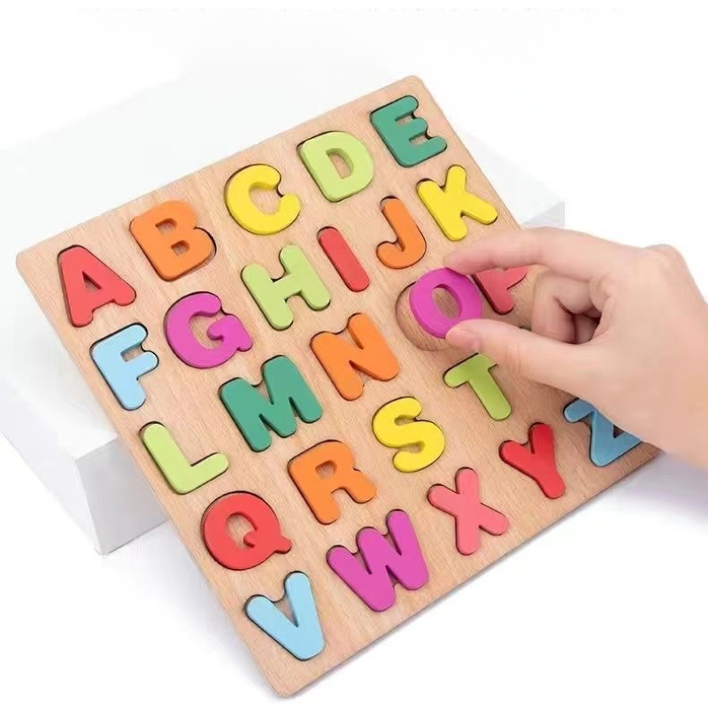 木製アルファベットパズルボード番号木製パズル幼児向け教育玩具 - Kids Education Alphabet Numbers のレビューと価格