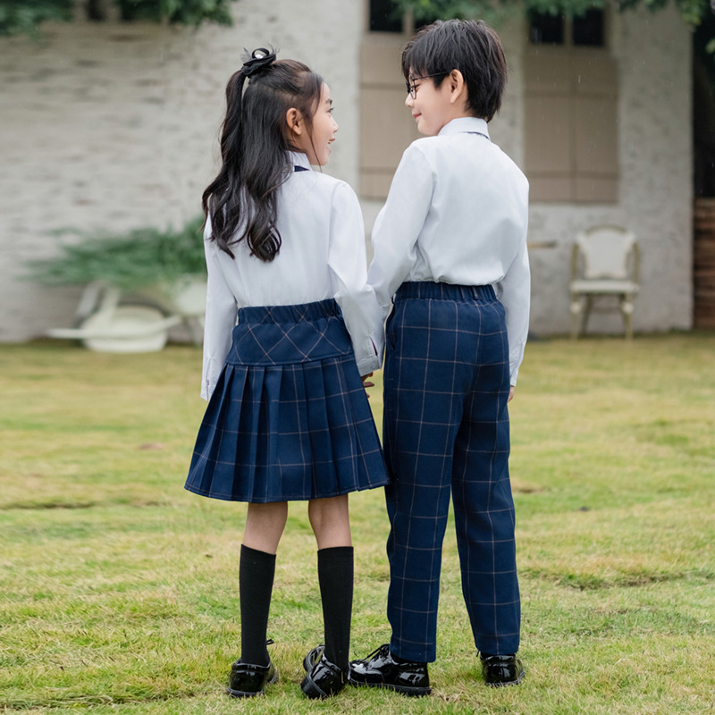 子供英国チェック柄ベストシャツスーツパンツ女の子チョッキブラ - Kids Education School のレビューと価格