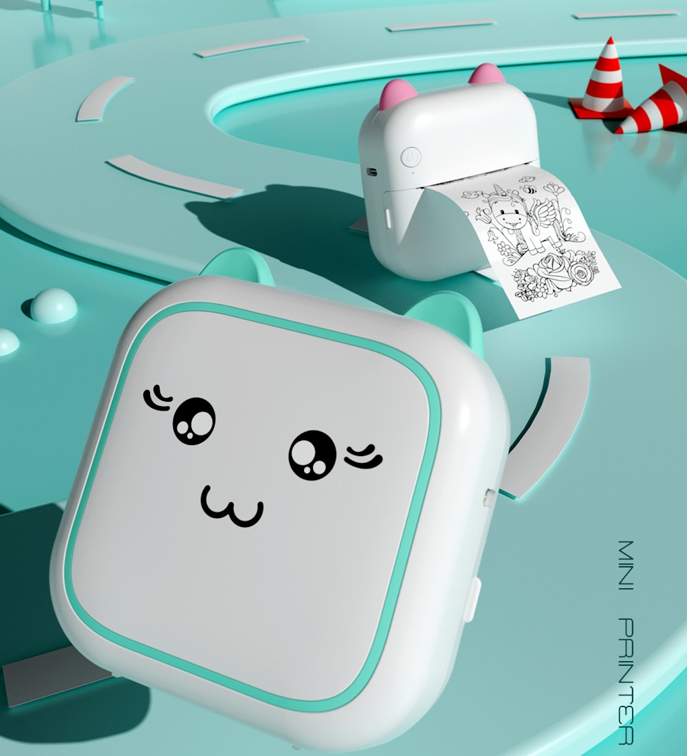 ポータブルミニ漫画サーマルプリンターワイヤレス BT 200 - Kids Education Questions のレビューと価格