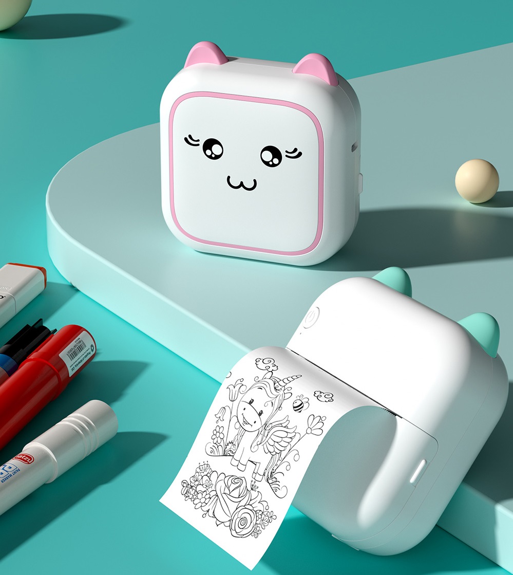 ポータブルミニ漫画サーマルプリンターワイヤレス BT 200 - Kids Education Questions のレビューと価格