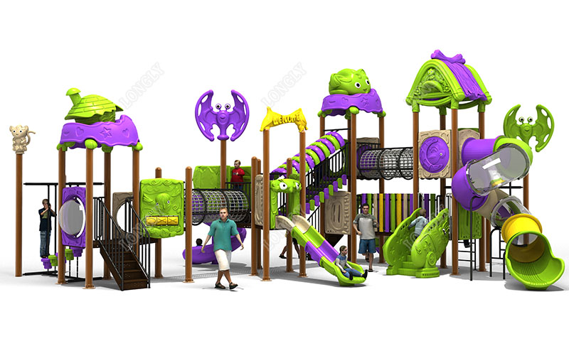 最新の屋外遊具プラスチック製滑り台 子供用 カラフルLLDP - Kids Education Park のレビューと価格