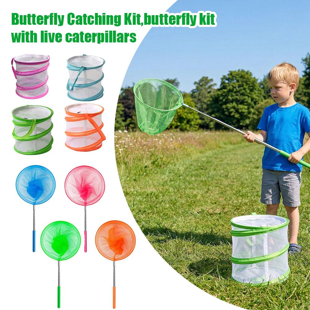 子供用蝶捕りキット 折りたたみ式メッシュ昆虫飼育ケージ 拡張 - Kids Outdoor Education のレビューと価格