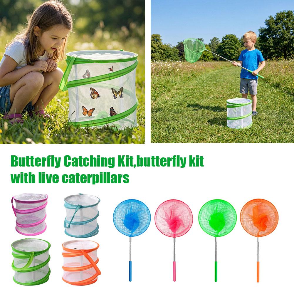 子供用蝶捕りキット 折りたたみ式メッシュ昆虫飼育ケージ 拡張 - Kids Outdoor Education のレビューと価格